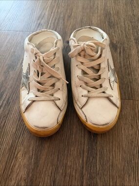 Casual Sneakers in Cream with Silver Star Accent